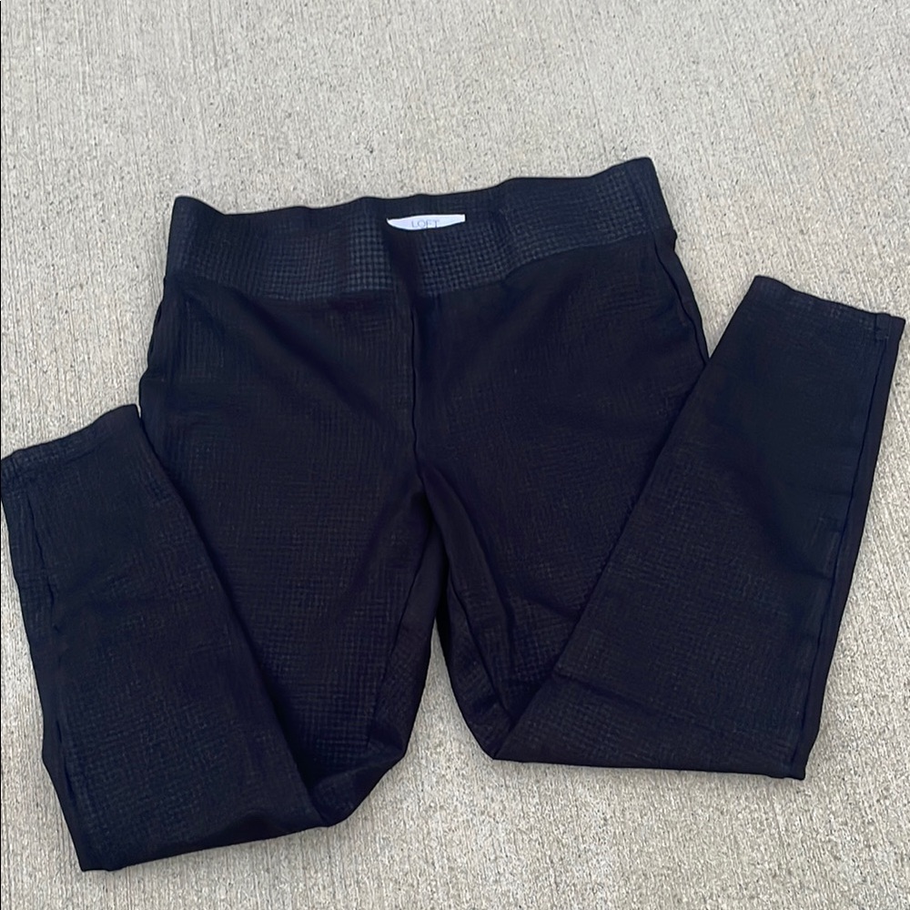 LOFT Women's Black Patterned Leggings